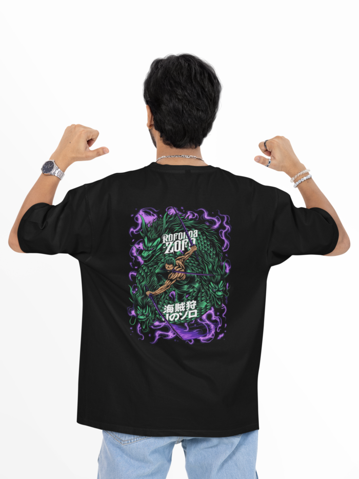 Roronoa Zoro Tapestry | One Piece - Unisex Oversized Classic T-Shirt - Image 3