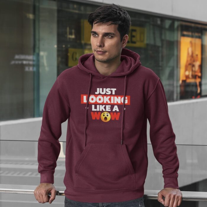 Just Looking Like a WoW - Unisex Oversized Hooded Sweatshirt - Image 3