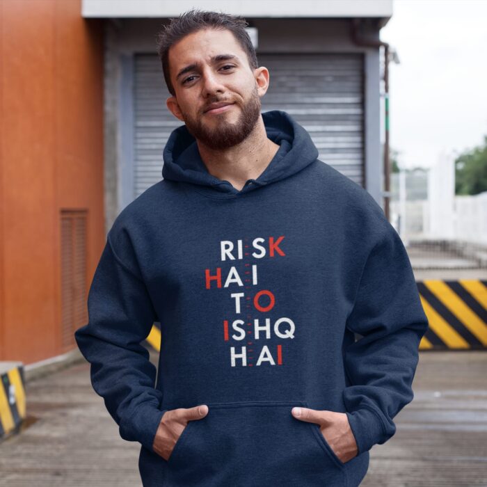 Risk Hai To Ishq Hai - Unisex Oversized Hooded Sweatshirt - Image 2