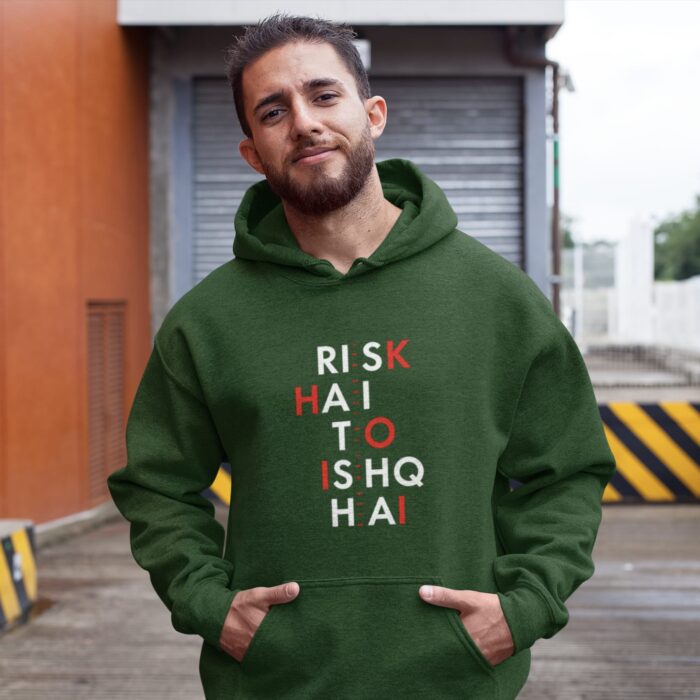 Risk Hai To Ishq Hai - Unisex Oversized Hooded Sweatshirt - Image 4