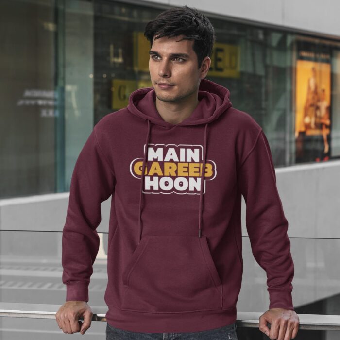 Main Gareeb Hoon - Unisex Oversized Hooded Sweatshirt - Image 3