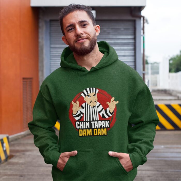 Chin Tapak Dum Dum - Unisex Oversized Hooded Sweatshirt - Image 4