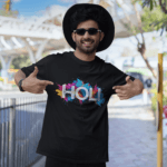 Rang Barse - Happy Holi T-Shirt | Standard Crew T-Shirt - Image 2